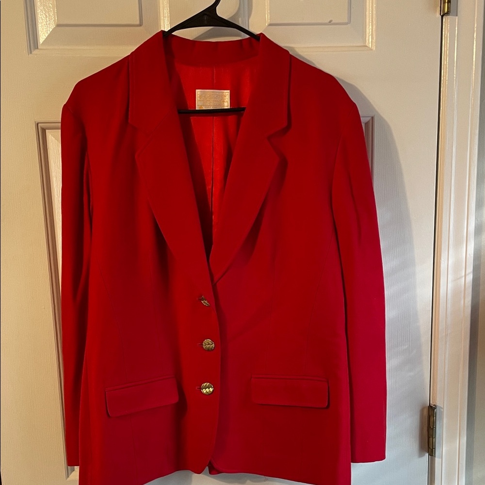 Elegant Red Women's Blazer